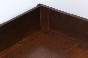 レトロ家具　和製アンティーク　古いナラ材のレトロな本棚