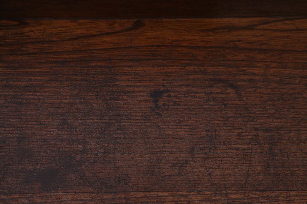 レトロ家具　和製アンティーク　古いナラ材のレトロな本棚