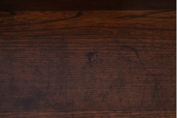 レトロ家具　和製アンティーク　古いナラ材のレトロな本棚