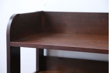 レトロ家具　和製アンティーク　古いナラ材のレトロな本棚