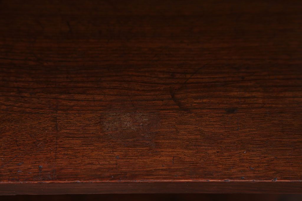 レトロ家具　和製アンティーク　古いナラ材のレトロな本棚