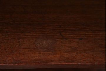 レトロ家具　和製アンティーク　古いナラ材のレトロな本棚