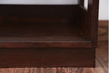 レトロ家具　和製アンティーク　古いナラ材のレトロな本棚