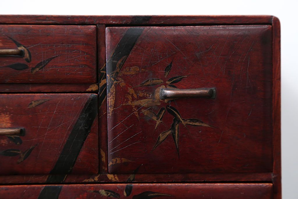 アンティーク家具　和製アンティーク　古い木の和風な小引き出し