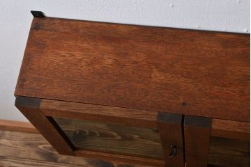 アンティーク家具　アンティーク　古い木製のお洒落な壁掛け戸棚(3)