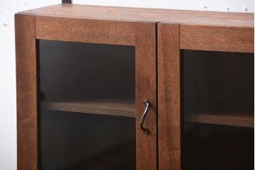 アンティーク家具　アンティーク　古い木製のお洒落な壁掛け戸棚(3)