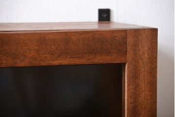 アンティーク家具　アンティーク　古い木製のお洒落な壁掛け戸棚(3)