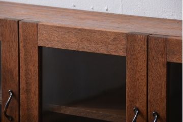 アンティーク家具　アンティーク　古い木製のお洒落な壁掛け戸棚(3)