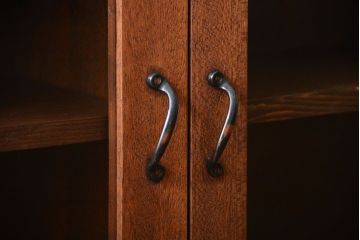 アンティーク家具　アンティーク　古い木製のお洒落な壁掛け戸棚(3)