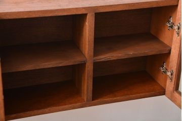 アンティーク家具　アンティーク　古い木製のお洒落な壁掛け戸棚(3)