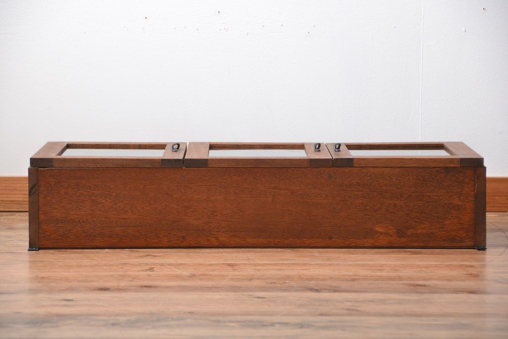 アンティーク家具　アンティーク　古い木製のお洒落な壁掛け戸棚(3)