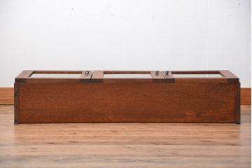 アンティーク家具　アンティーク　古い木製のお洒落な壁掛け戸棚(3)