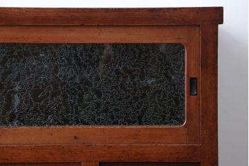 アンティーク家具　和製アンティーク　結霜ガラス入り!おしゃれな茶箪笥