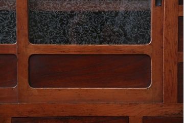 アンティーク家具　和製アンティーク　結霜ガラス入り!おしゃれな茶箪笥