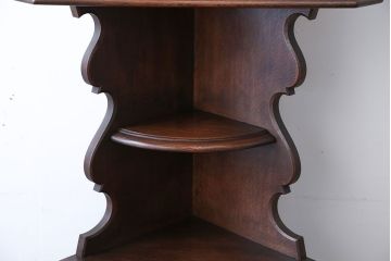 中古　美品!永田良介商店製の優美で高級なコーナーキャビネット(定価約42万円)