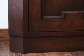 中古　美品!永田良介商店製の優美で高級なコーナーキャビネット(定価約42万円)