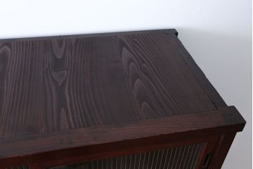 アンティーク家具　古民具・骨董　前面欅材のアンティーク重ね食器棚