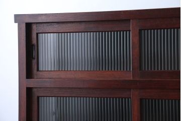 アンティーク家具　古民具・骨董　前面欅材のアンティーク重ね食器棚