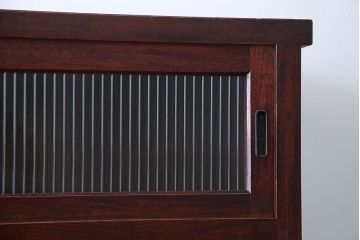 アンティーク家具　古民具・骨董　前面欅材のアンティーク重ね食器棚