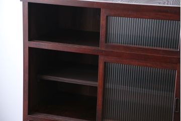 アンティーク家具　古民具・骨董　前面欅材のアンティーク重ね食器棚