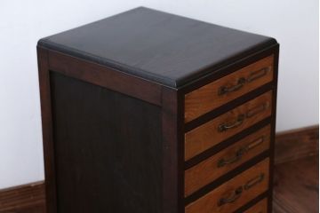 レトロ家具　アンティーク　ネームプレート付き!レトロな小引き出し
