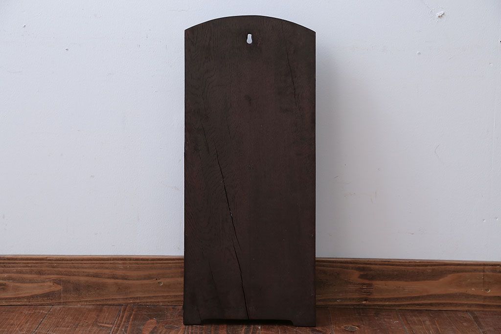 アンティーク雑貨　アンティーク　古いナラ材の壁掛けレターラック(状差し)