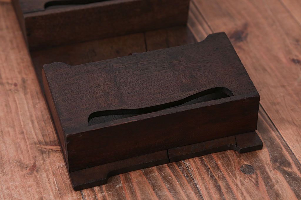 アンティーク雑貨　アンティーク　古いナラ材の壁掛けレターラック(状差し)