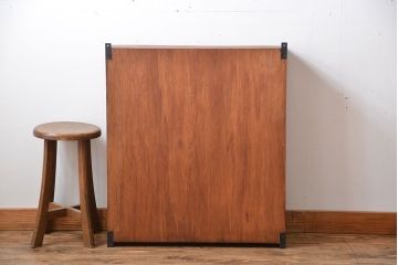 アンティーク家具　アンティーク　気泡ガラス入り!シンプルでナチュラルな縦型の壁掛け戸棚(2)