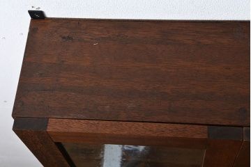 アンティーク家具　アンティーク　気泡ガラス入り!シンプルでナチュラルな縦型の壁掛け戸棚(3)