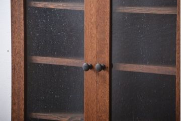 アンティーク家具　アンティーク　気泡ガラス入り!シンプルでナチュラルな縦型の壁掛け戸棚(3)