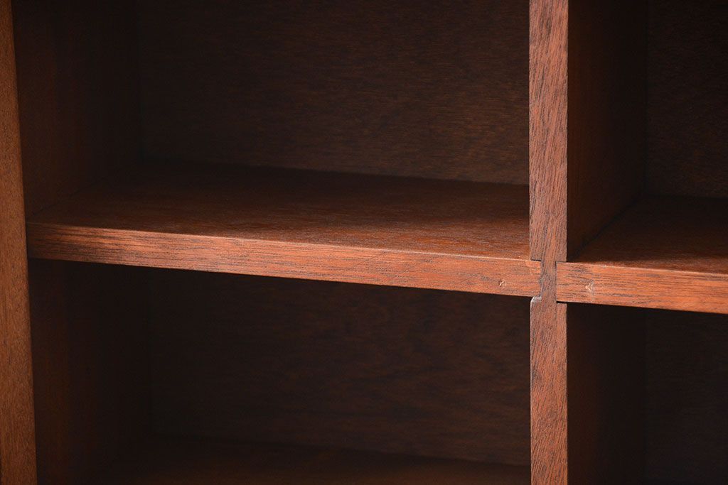 アンティーク家具　アンティーク　気泡ガラス入り!シンプルでナチュラルな縦型の壁掛け戸棚(3)