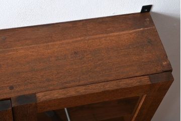 アンティーク家具　アンティーク　シンプルでナチュラルな縦型の壁掛け戸棚(1)