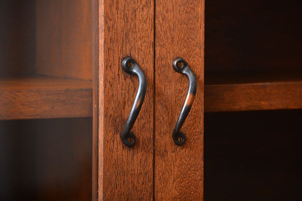 アンティーク家具　アンティーク　シンプルでナチュラルな縦型の壁掛け戸棚(2)