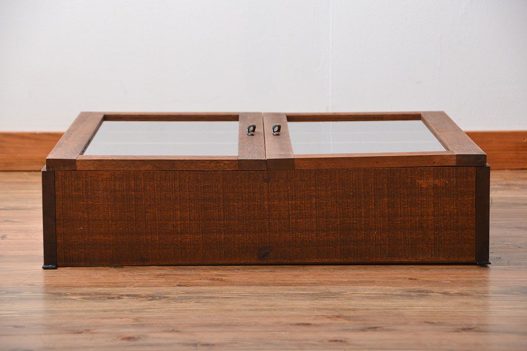 アンティーク家具　アンティーク　シンプルでナチュラルな縦型の壁掛け戸棚(2)