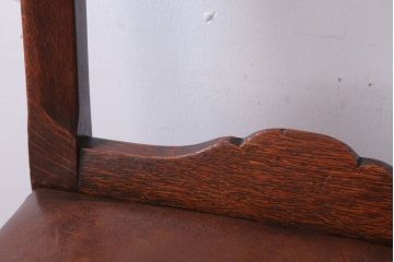 アンティーク家具　フランスアンティーク　本革座面のかわいいダイニングチェア(1)