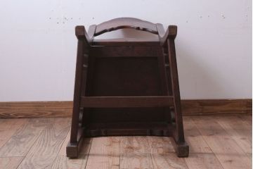 アンティーク家具　フランスアンティーク　本革座面のかわいいダイニングチェア(1)