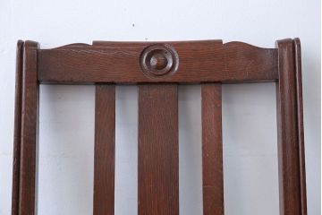 アンティーク家具　フランスアンティーク　オーク材!ゴブラン織り座面のおしゃれなダイニングチェア(2)