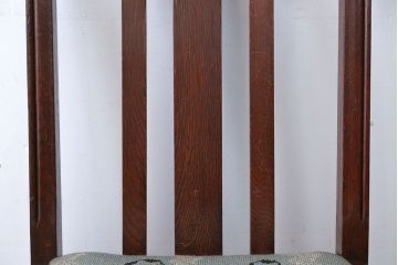 アンティーク家具　フランスアンティーク　オーク材!ゴブラン織り座面のおしゃれなダイニングチェア(2)