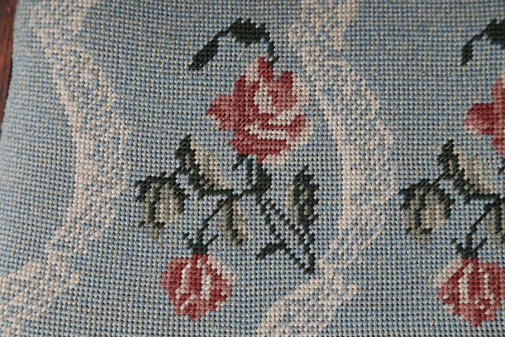 アンティーク家具　フランスアンティーク　オーク材!ゴブラン織り座面のおしゃれなダイニングチェア(2)