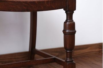 アンティーク家具　フランスアンティーク　オーク材!ゴブラン織り座面のおしゃれなダイニングチェア(2)