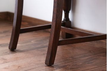 アンティーク家具　フランスアンティーク　オーク材!ゴブラン織り座面のおしゃれなダイニングチェア(2)