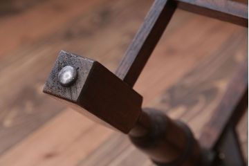 アンティーク家具　フランスアンティーク　オーク材!ゴブラン織り座面のおしゃれなダイニングチェア(2)