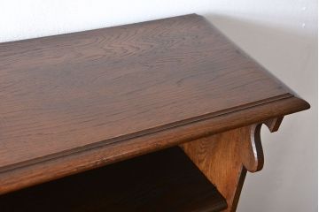中古　高級品!永田良介商店製リボン彫刻入り飾り棚(カップボード)(定価824000円)