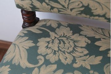 中古　イギリス製　オーク材の優雅なツイストレッグダイニングチェア(2)