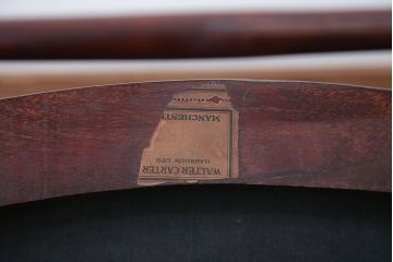レトロ家具　イギリスアンティーク　レトロなファブリックがかわいい小ぶりなチェア(2)