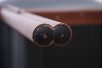 中古 イタリアMERITALIA(メリタリア)製本革の1人掛けアームソファ