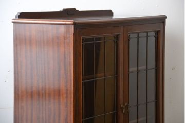 中古　神戸元町欧風家具メープル不二屋製　マホガニー材の高級キャビネット(定価約30万円)