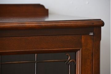 中古　神戸元町欧風家具メープル不二屋製　マホガニー材の高級キャビネット(定価約30万円)