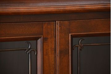 中古　神戸元町欧風家具メープル不二屋製　マホガニー材の高級キャビネット(定価約30万円)