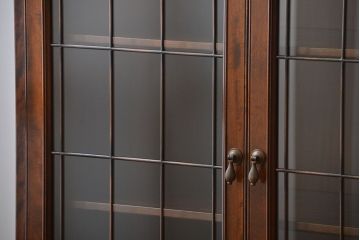 中古　神戸元町欧風家具メープル不二屋製　マホガニー材の高級キャビネット(定価約30万円)